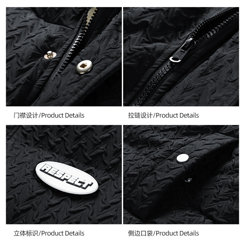 NASA 1000 pájaros plumón algodón chaqueta de moda de invierno de cordero chaqueta de algodón chaqueta de moda de pareja de invierno