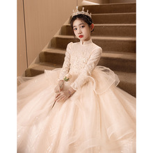 儿童礼服主持人2025冬季花童女孩生日公主裙儿童钢琴演奏演出服女