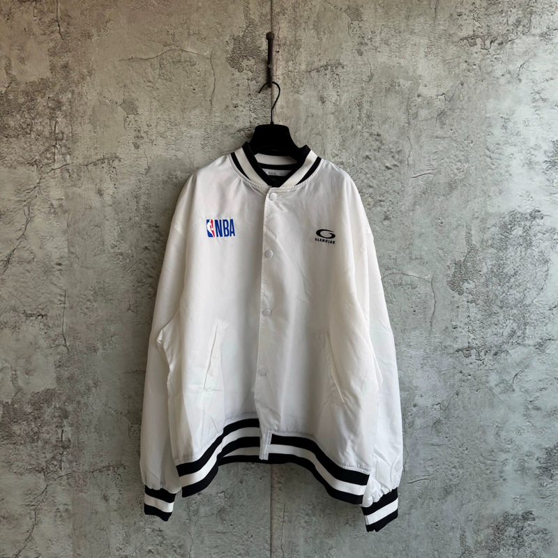Ins Paris Trendy Brand B's Nba Collaboration Embroidered Ring Embroidery Woven Windbreaker Couple's Basketball Jacket Coat