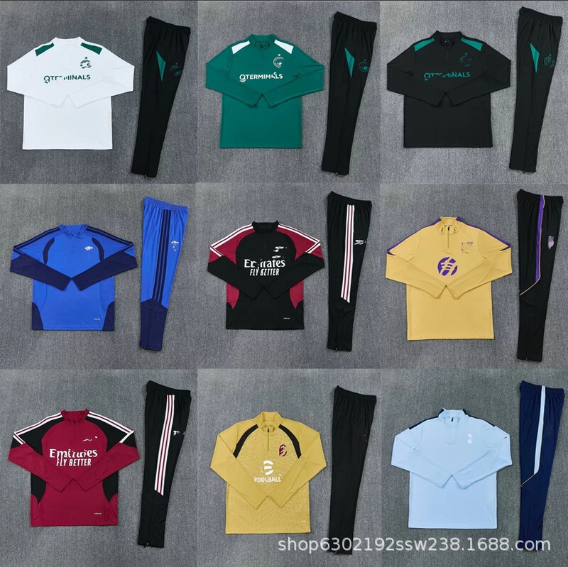 2627 New Model Children's Football Portugal Bs Feyenoord Arsenal Zao Hm Half-Zip Long-Sleeve Training Suit