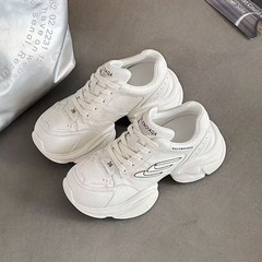 前言范8CM内增高老爹鞋女2025新款厚底松糕鞋百搭休闲运动小白鞋