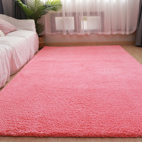 Solid color thickened lambswool living room carpet, bedroom bedside blanket, bay window mat, tatami crawling mat, sofa coffee table blanket
