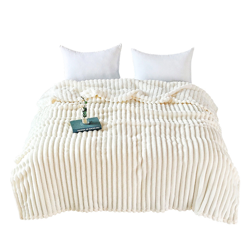 Transfronterizo nuevo Amazon 4 cm de estilo nórdico tira de lana de conejo mantas de peluche aire acondicionado hogar siesta mantas de comercio exterior