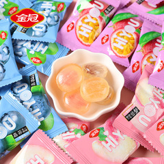 Golden Crown Jiafei Filled Fruit Flavored Hard Candy Bulk Peach Flavor Candy Snack Wedding Candy Gift