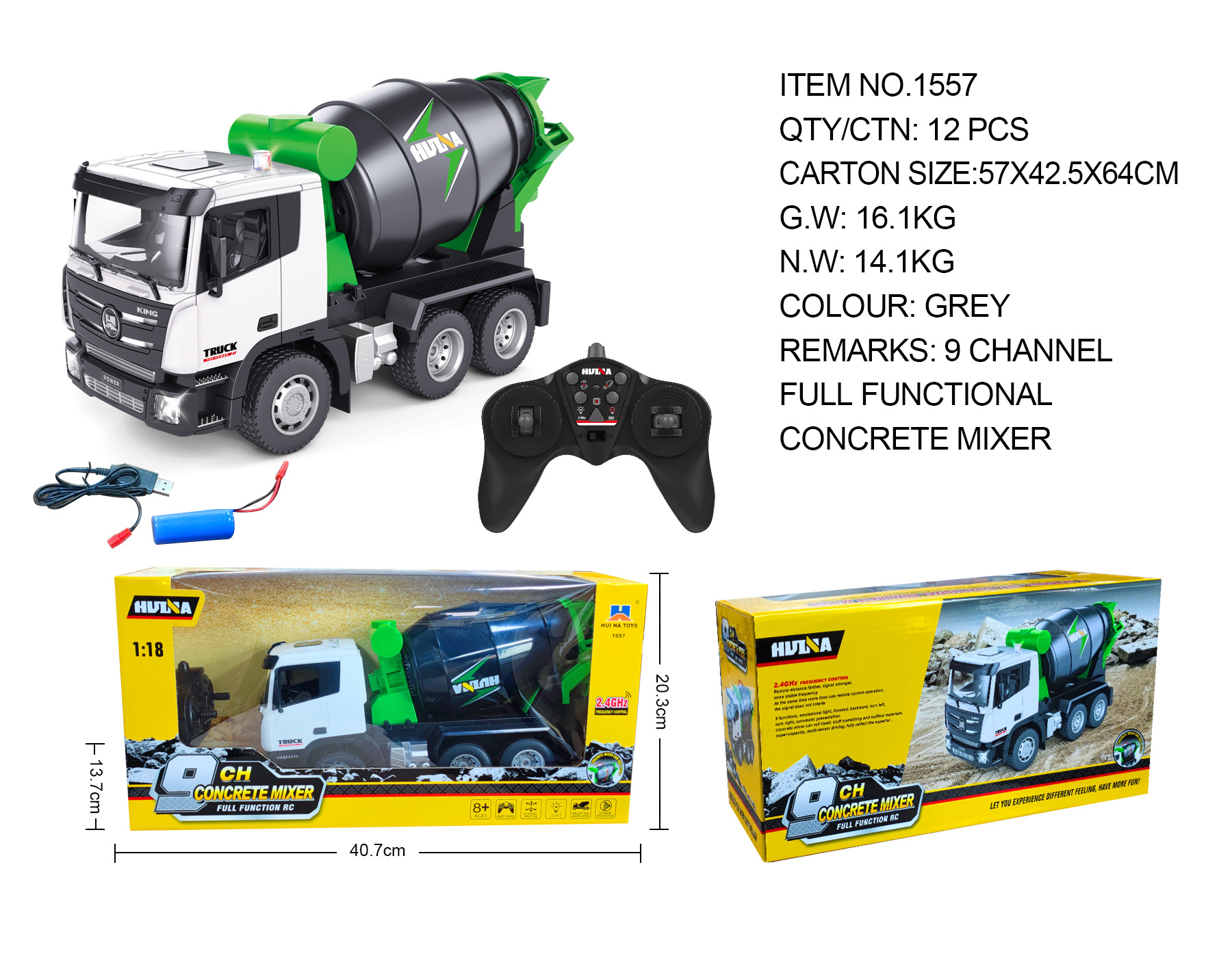 Selección estricta transfronteriza 1: 18 aleación de simulación eléctrica carro plano camión de bomberos camión de ingeniería camión juguetes de control remoto