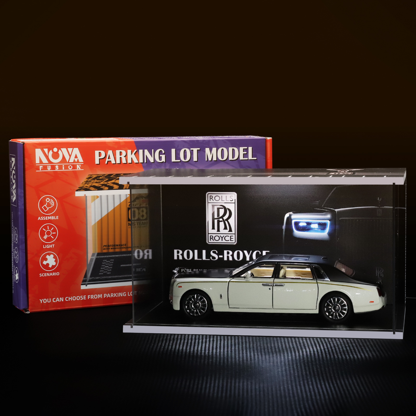 1 / 24 modelo de automóvil deportivo de aleación de simulación con estacionamiento hermoso decoración de la sala de estar regalo de novio recomendado