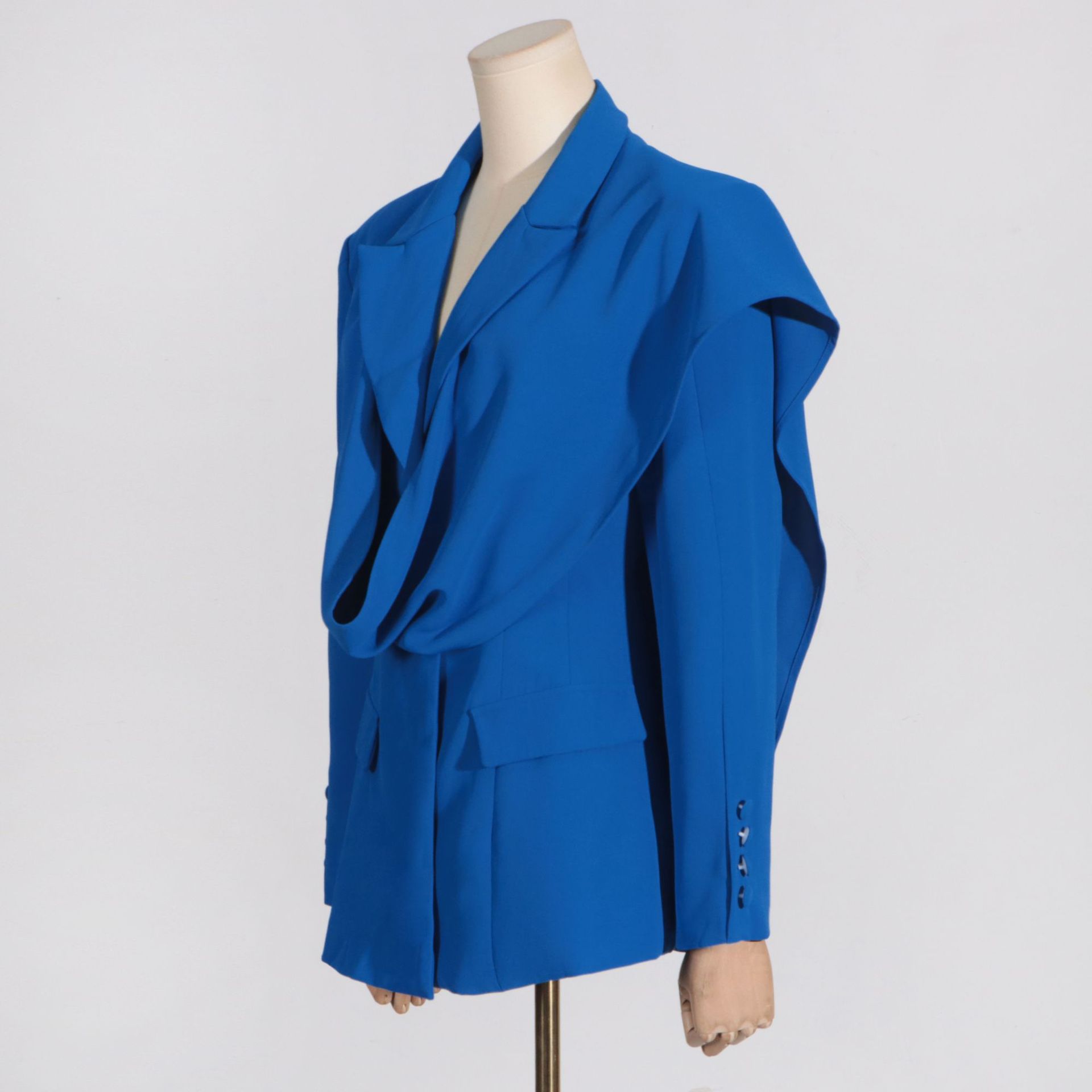 Dámské oblečení Módní a elegantní sako pro ženy, podzim 2024, nový modrý design, formální slim fit, luxusní velikost, malý oblek_voghion.com