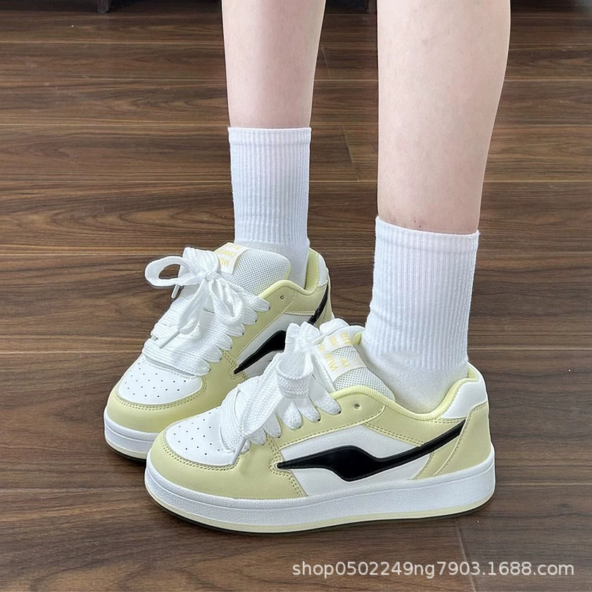 Кроссовки Dopamine Bread Shoes Couple Ins Niche, универсальные спортивные повседневные кроссовки, новинка 2025 года, в стиле колледжа, белые.