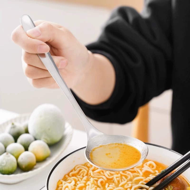 304 нержавеющая сталь корейская большая кухонная ложка Shengti, длинная ручка для взрослых, для густого супа