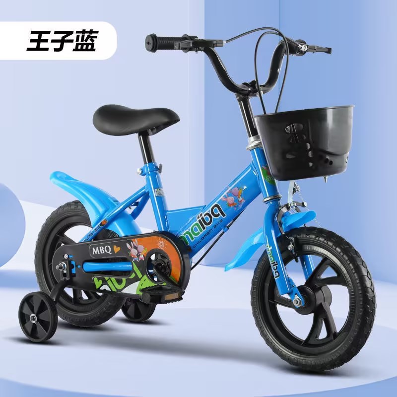 Bicicleta para niños Bicicleta inflable gratuita con ruedas auxiliares para niños y niñas de 3 años y 5 años para niños de 14-18 pulgadas