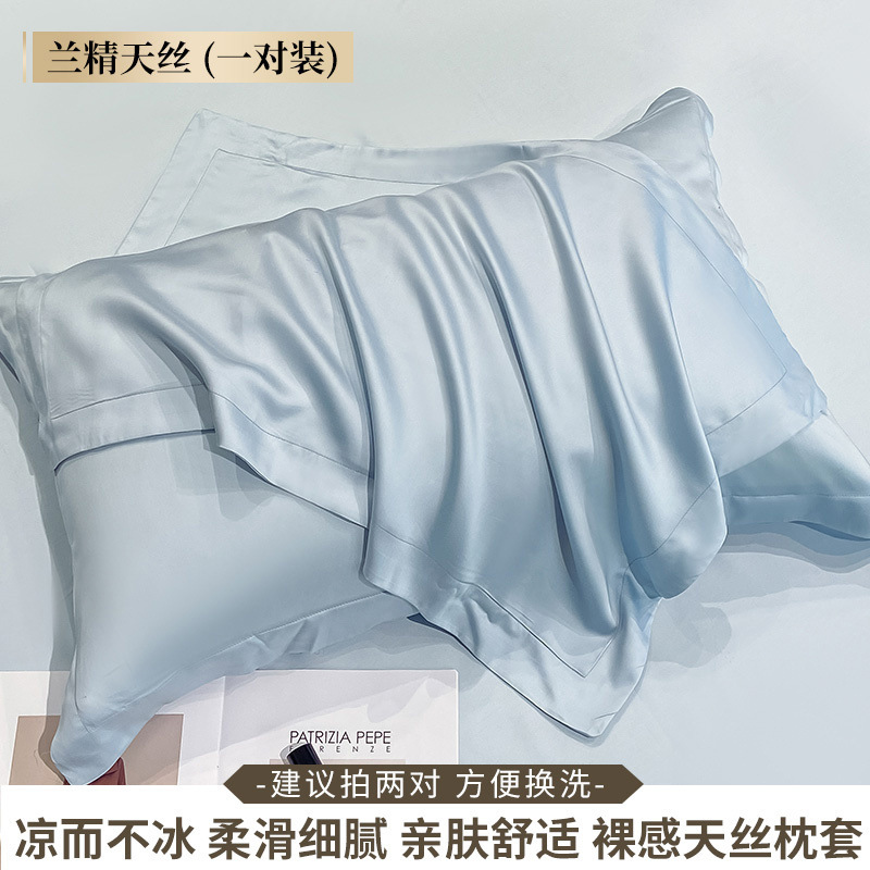 Funda de almohada de verano Tensi Funda de almohada de seda Un par de fundas de almohada de seda de hielo 48cmx74cm2024 Nuevo 2