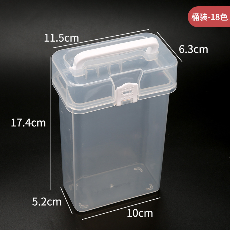 Caja de marcador del fabricante caja de pluma de plástico compartimiento caja de presentación titular de la pluma caja de almacenamiento caja de papelería de plástico al por mayor