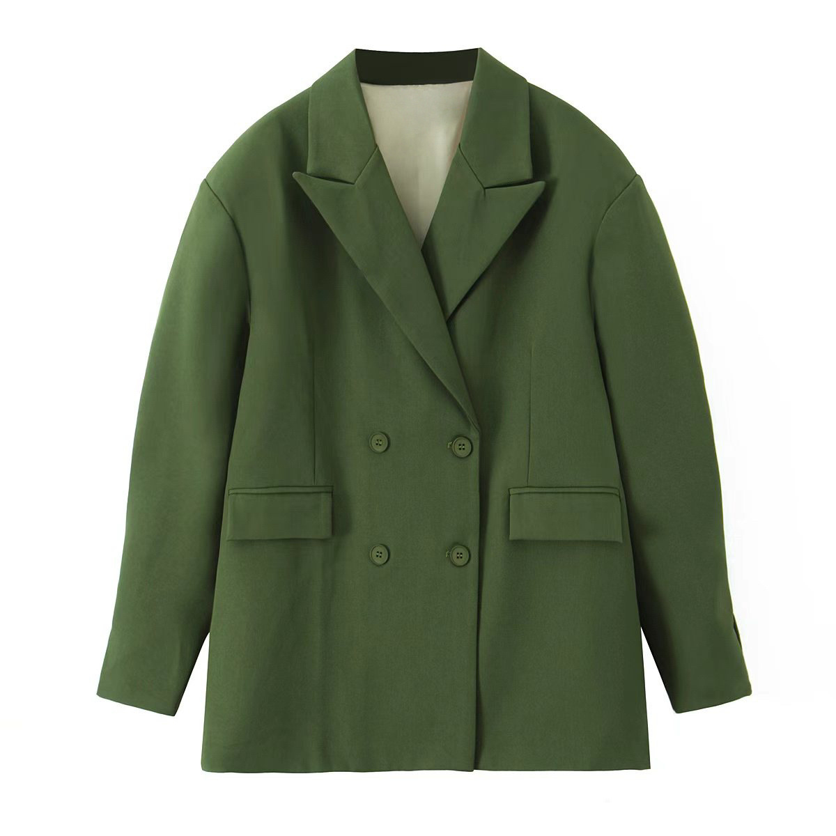 Foreign Trade Wholesale 2025 Autumn and Winter European and American Fashion Casual Simple Single-Breasted Loose Suit Jacket for Women D29580