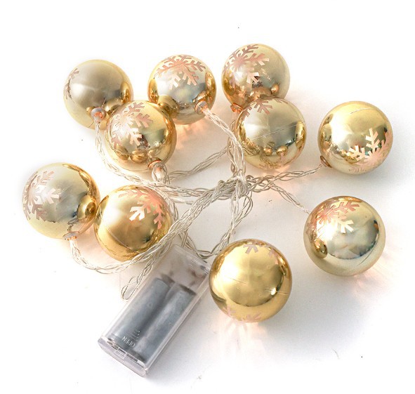 Navidad vestido de bola luz LED Cadena de Luz Decoración de vacaciones árbol de Navidad colgando luz de color bola colgante decoración colgante de galvanoplastia colgante