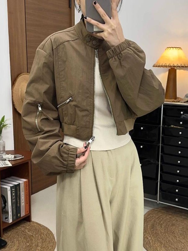 棒球服外套女2025秋季新款宽松百搭设计感开衫小个子洋气上衣夹克|undefined