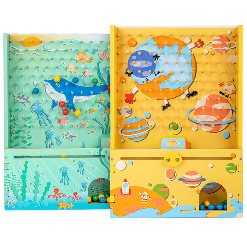 Children's Brain-Teasing Ball Catching Machine Focus Training Toy Parent-Child Interactive Desktop Marble Machine Direct Manufacturer Sale