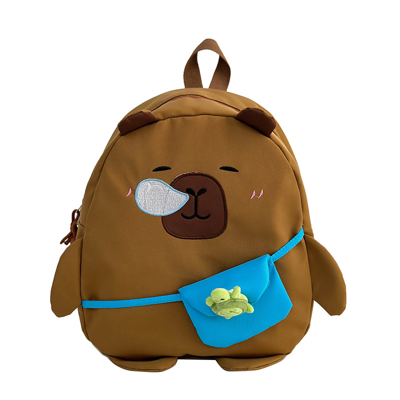 Hombres y niñas en línea, mochilas Kapibara, mochilas para niños de gran capacidad, mochilas para niños de dibujos animados lindas