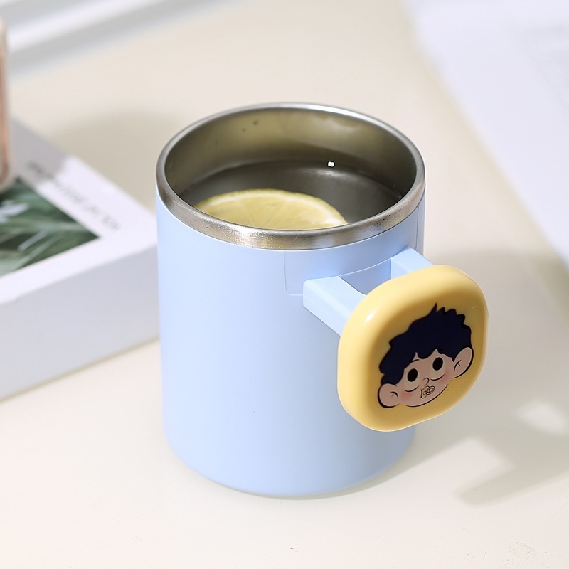 家庭用かわいいカップルステンレス鋼マウスウォッシュカップ漫画歯ブラシカップ学生寮卸売歯ブラシ歯カップ洗浄カップ|undefined