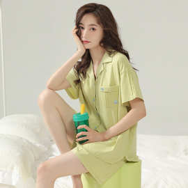 2023年新款睡衣女款夏季纯棉短袖少女生夏天卡通可外穿女士家居服