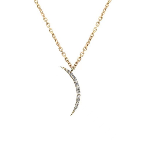 Exquisite moon necklace for women niche light luxury sterling silver gold-plated summer temperament high-end pendant diamond clavicle chain for women