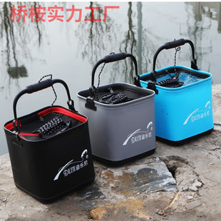 Outdoor Car Wash Bucket, Fish Bucket, Fishing Gear Wholesale, Fishing Bucket, Fishing Live Fish Bucket, Eva Multi-Purpose Foldableable