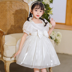 女童夏季連衣裙2024新款六一節日演出兒童裙子寶寶公主裙禮服童裝