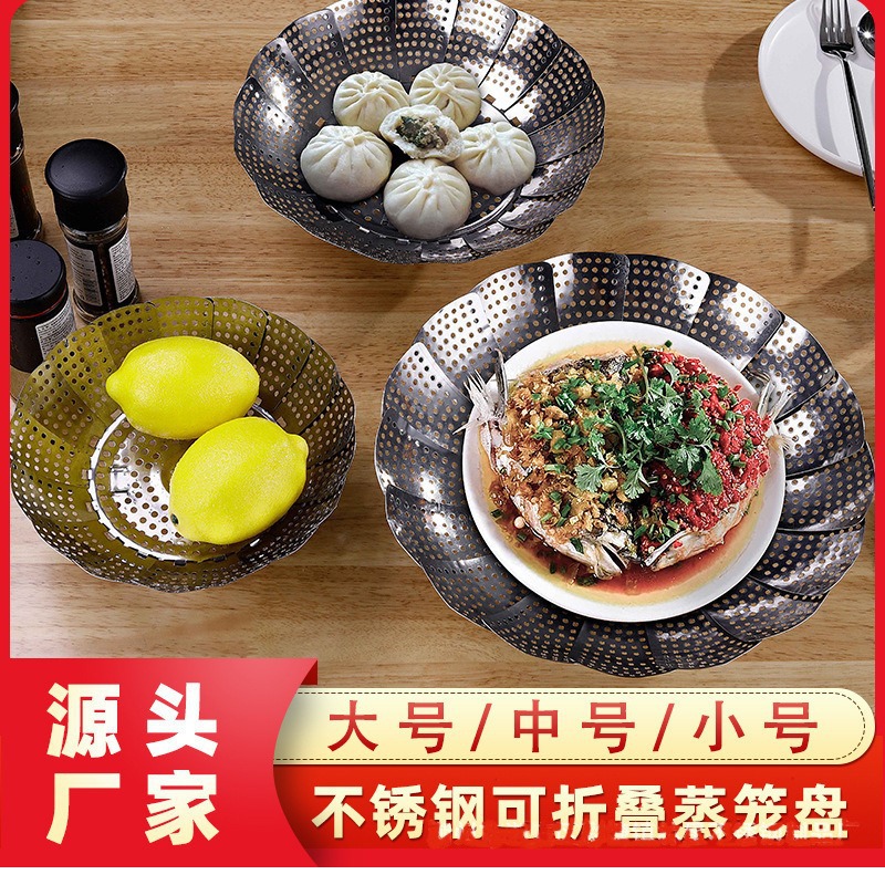 Universal foldable telescopic steamer stainless steel