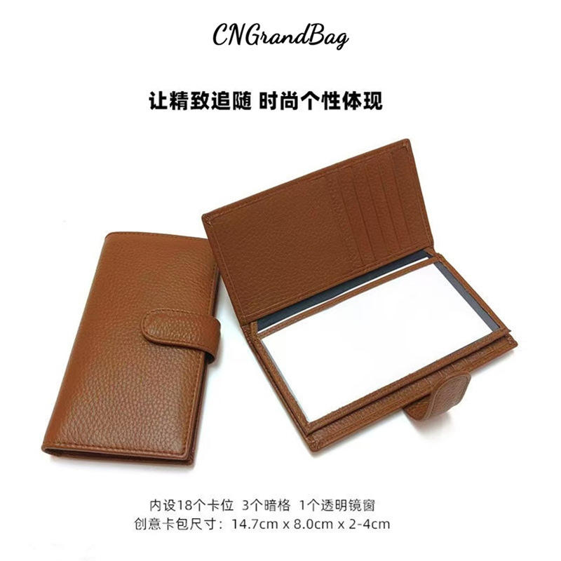 Cross-border New Women's Wallet Business Casual European and American Genuine Leather Long Wallet Wallet Wallet Top Layer Cowhide Bills Holder
