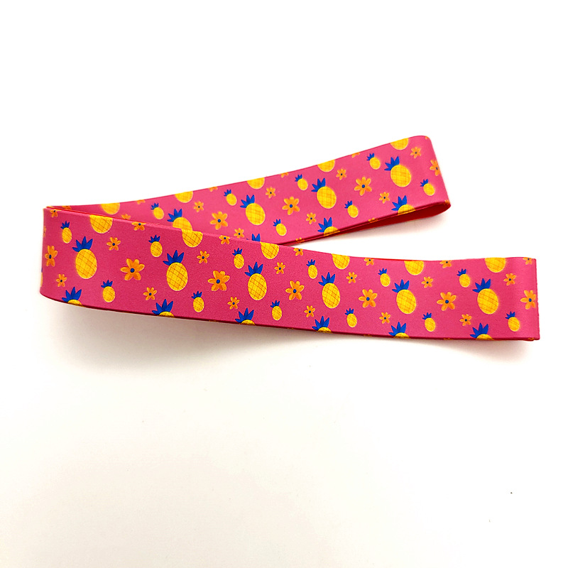 Barra de playa de flores de impresión en color transfronterizo 30CM bridas de silicona verano fruta animal patrón 2.5CM bridas al por mayor