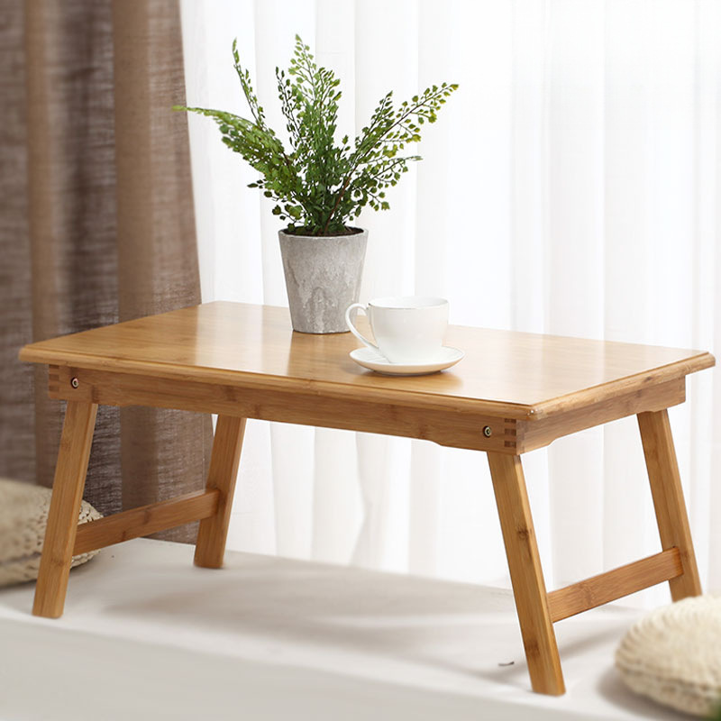 Laptop Desk for Bed Use, Stackable Desk, Small Desk for Lazy People, Student Dormitory Study Solid Wood Kang Table