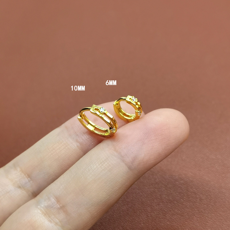 Shiny Small Cuff Bone Ear Studs For Women High End Jewelry_voghion.com