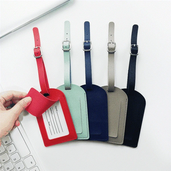 Customized Thickened PU Leather Boarding Pass Customized Flip Cover with Hardware Buckle Complimentary Interior Signature Paper Luggage Tag OEM