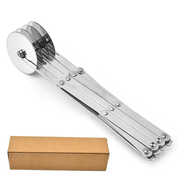 Four-wheeled pizza knife #cowhide box