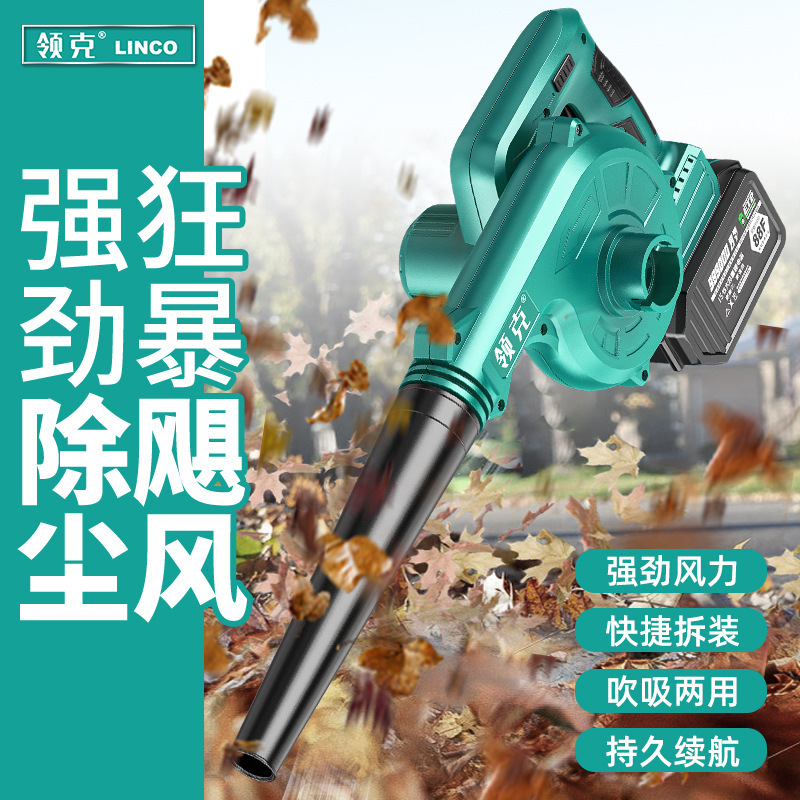 Lingke blower charging hair dryer Lithium electric hair dryer high-power blowing and suction dual-use household Small Dust Removal Tool