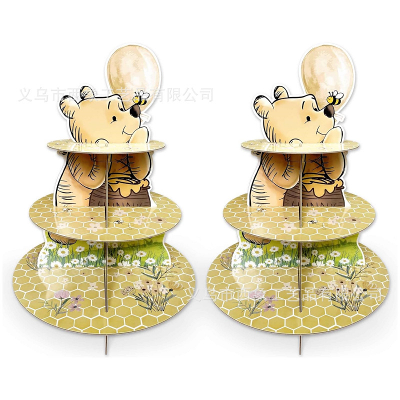 Winnie the Pooh Cake Stand Birthday Party Dessert Tray Winnie the Pooh Theme Birthday Cake Stand