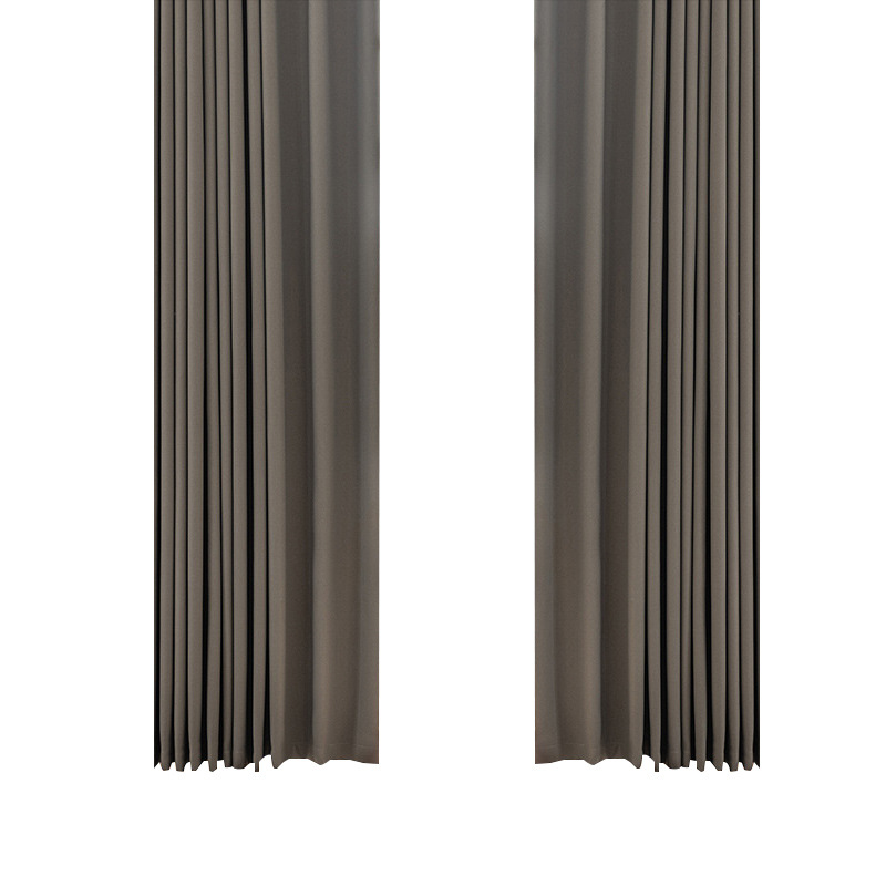 Tela de cortina de sombreado completo de estilo crema simple moderno, ventana de ventana de dormitorio, sala de estar, sombrilla, cortina terminada de algodón y lino al por mayor