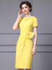 Dress bow， slim fit， slim fit， buttocks wrapped formal dress