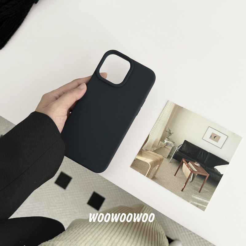 小衆高級感液体シリカゲル携帯ケースはリンゴ14 iphone15 promaxの新型13/12/11カップルのシンプルな純色15pro全包転倒防止保護ケースを適用している|undefined