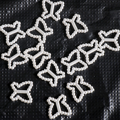 ABS imitación de perlas de fondo plano perlas de forma especial amor flocos de nieve DIY móvil belleza material de decoración de Navidad