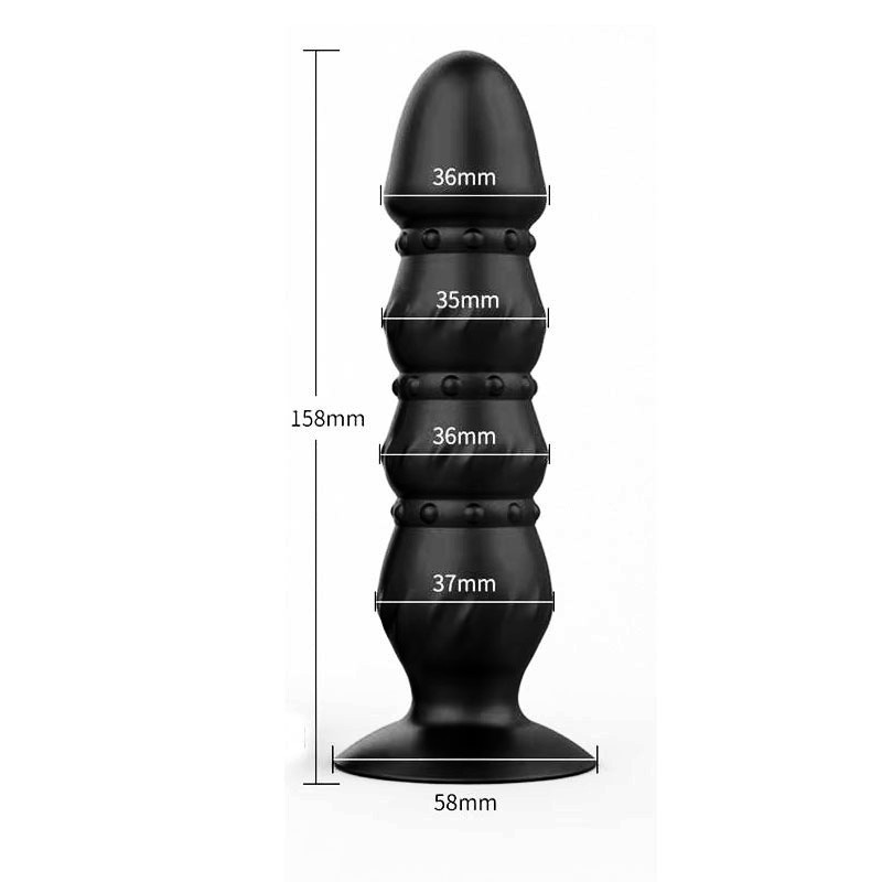 Remote Control Vibrating Anal Plug with Prostate Massage Function, TPE Male Toy — detail image 6