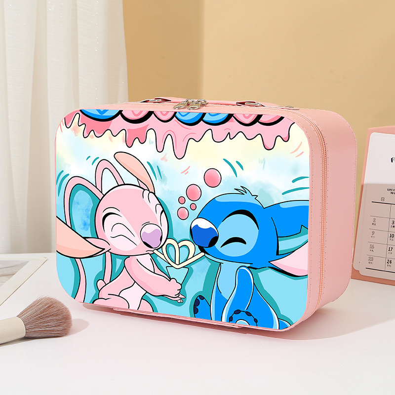 新しいステッチポータブル化粧品ケース子供の誕生日パーティーのお土産収納ボックス大容量漫画化粧品バッグ|undefined