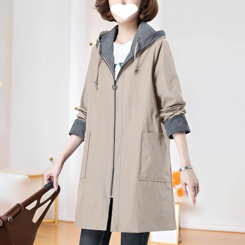 Plus Size 150kg New Autumn and Winter Warm Shirt-Style Trench Coat for Women, Mid-Length Mother's Fashion Jacket Top for Women Trendy Plus Size 150kg New Autumn and Winter Warm Shirt-Style Trench Coat for Women, Mid-Length Mother's Fashion Jacket Top for Women Trendy