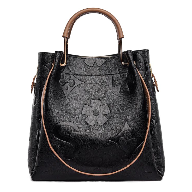 Bolso de mano de nuevo estilo para mujer, bolso tote de gran capacidad de alta gama, bolso de mano moderno con relieve y bolso interior extraíble.