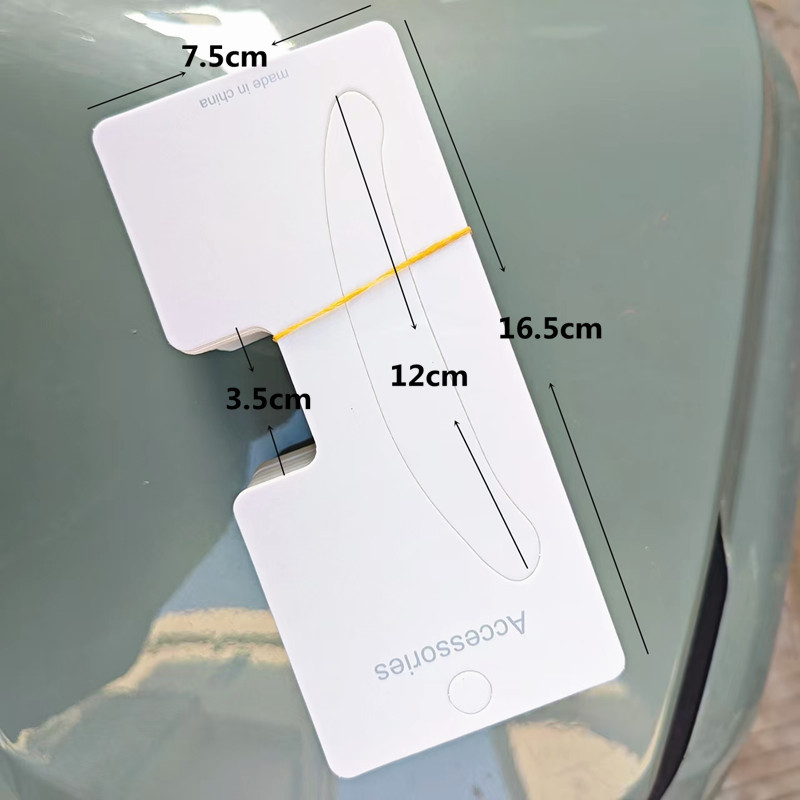 100 hojas de un paquete de tarjetas de horquilla, tarjetas de clip largas y cortas de estilo coreano, tarjetas de papel de cartón con clip para puestos callejeros