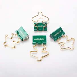 办公文具批发长尾夹异形飞机造型金属彩色烤漆票据夹手账