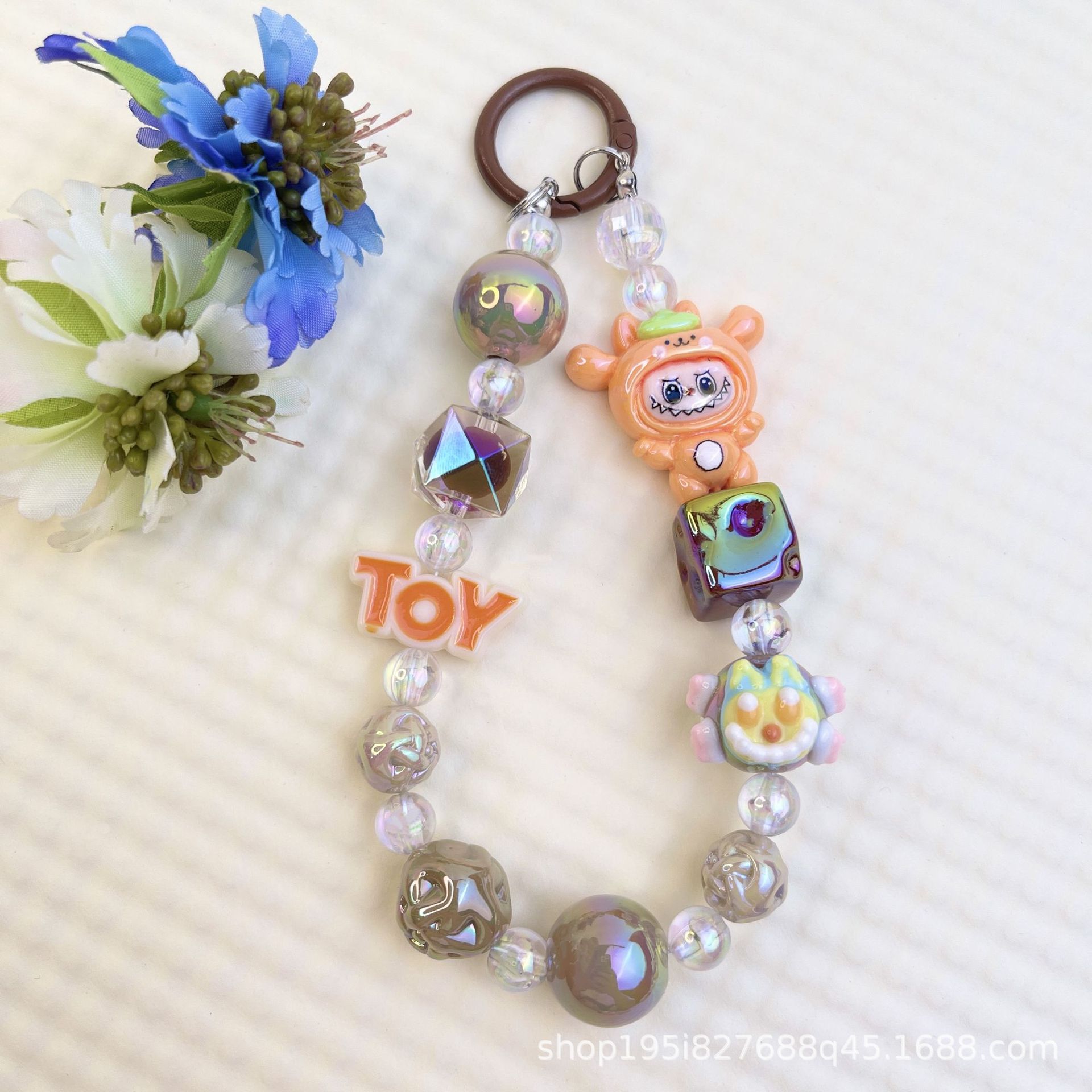 레터 브랜드 라부부 펜던트 커피 색상 (프리 스페이서)