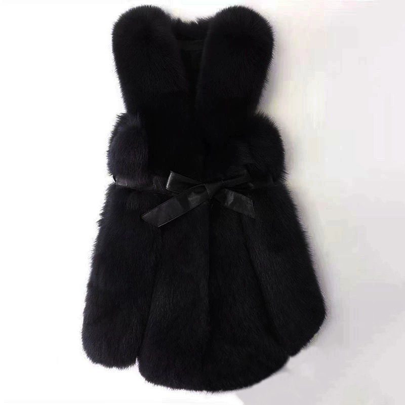 Vêtements pour femmes Automne et hiver nouveau gilet de fourrure décontracté chaud gilet de fourrure mi-long pour femmes gilet de fourrure à coutures en fourrure_voghion.com