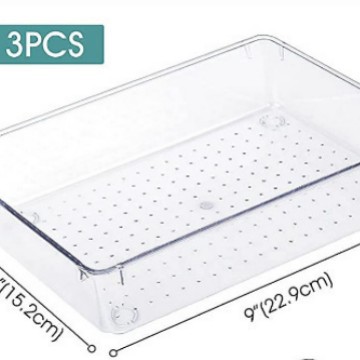 Caja de almacenamiento de alimentos PET Caja de almacenamiento de refrigerador Caja de almacenamiento de almacenamiento de cocina transparente Caja de almacenamiento de congelación