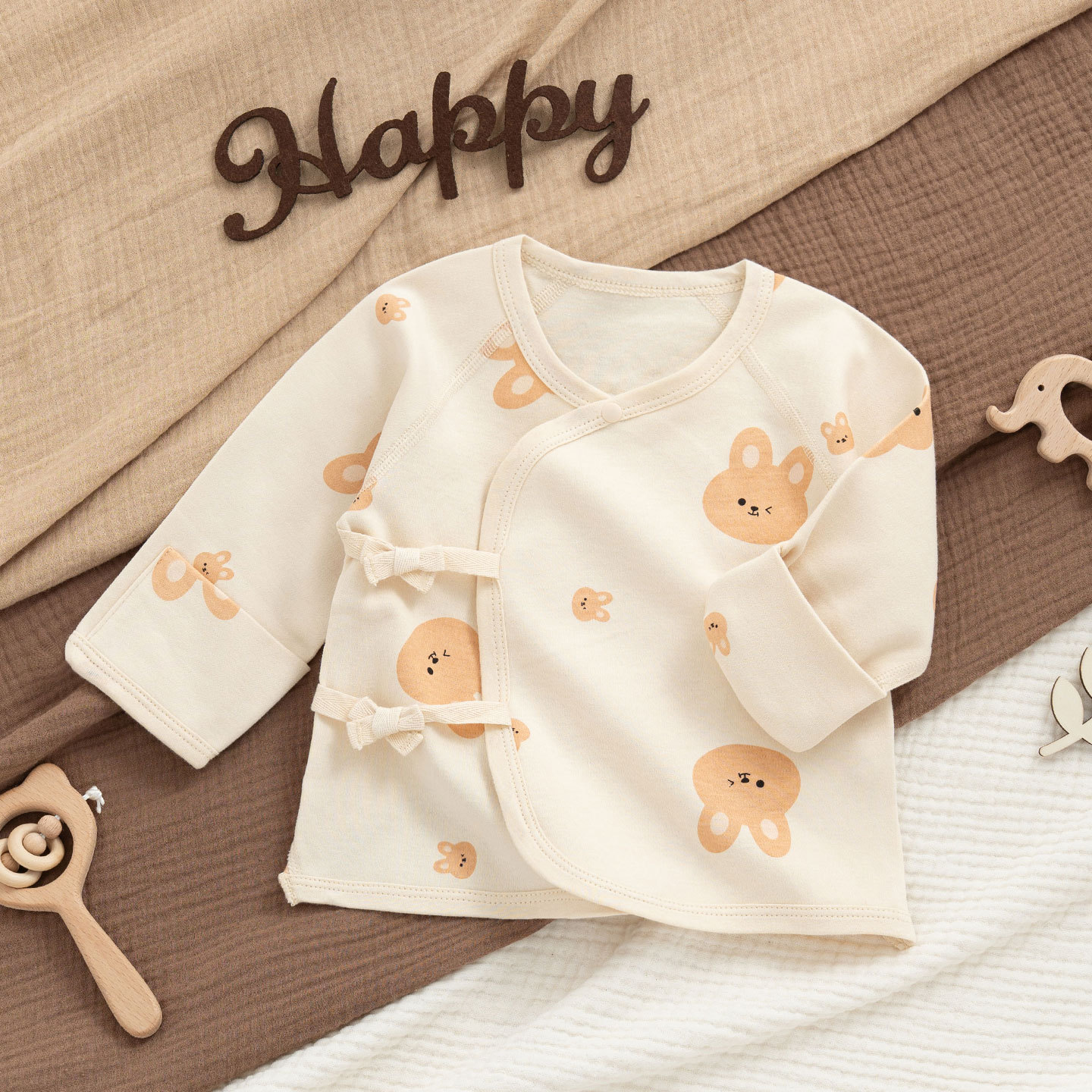 One all-over rabbit print half-back shirt
