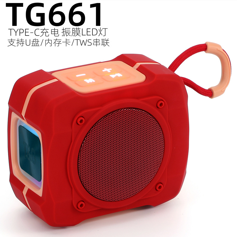 TG661 신형 소형 휴대용 블루투스 스피커 야외 미니 무선 카드 tws 시리즈 오디오 도매